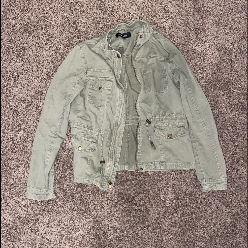 Green jean jacket